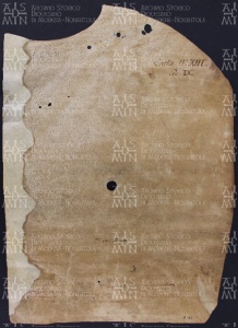 12 A.4.XIIIv, Investitura fatta da Giona vescovo a favore di Petronio, Modena, [840-841, nov. 2]
